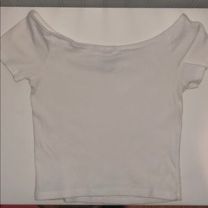 White ribbed crop top